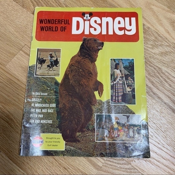 Vintage Wonderful World of Disney Magazine Grizzly Bear Winnie the Pooh - Picture 2 of 4